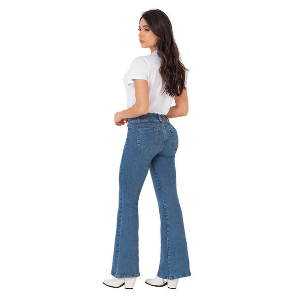 LOWLA 212357 Bum Lift Flare Colombian Jeans with Removable Pads