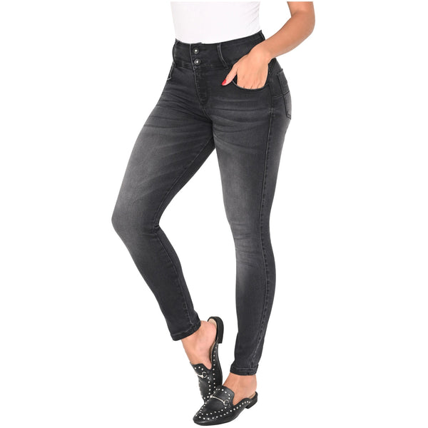 Lowla 212141 | High Rise Bum Lift Colombian Ripped Skinny Prewash Jeans