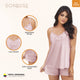 SONRYSE 379 | Two Piece Women's Satin Sleepwear Silk Robes with Lace Details | Short & Top | Daily Useily Use