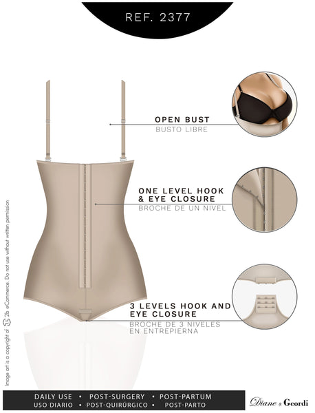 Diane & Geordi 002377 Women's Strapless Bodysuit Shapewear / Microlatex - Pal Negocio