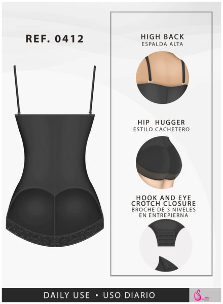 Fajas Salome 0412 | Strapless Butt Lifting Shapewear Girdle for Dresses | Daily Use Body Shaper - Pal Negocio