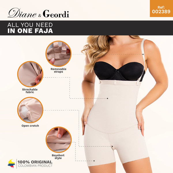 Diane & Geordi 002389 | Extra Firm Control Strapless Open Bust Shapewear Bodysuit | Latex