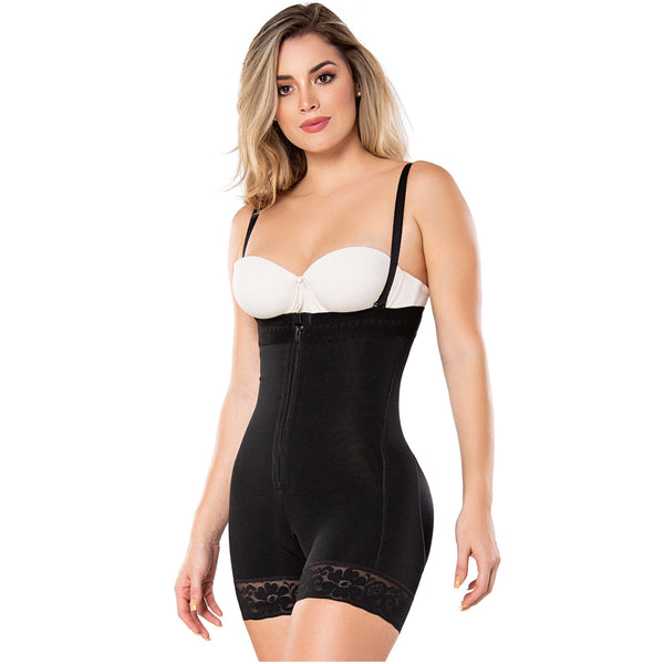 Diane & Geordi 002407 | Women's Strapless Bodysuit Tummy Control Shapewear | Colombian Pospartum Girdle | Powernet