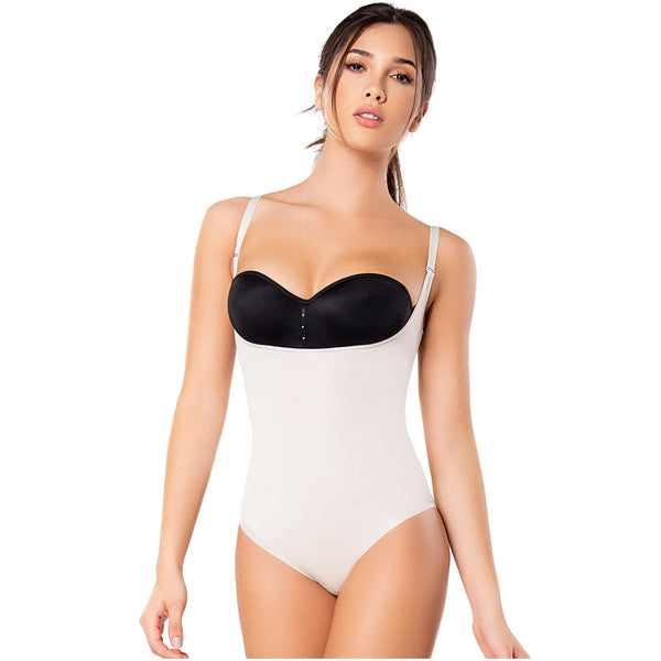 Diane & Geordi 2384 | Daily Use Tummy Control Shapewear for Women | Open Bust Panty Bodysuit / Latex