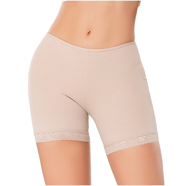 Diane & Geordi 2398 | Seamless Butt Lifting Shaper Shorts | Mid Thigh Extra Firm Shapewear for Women / Powernet