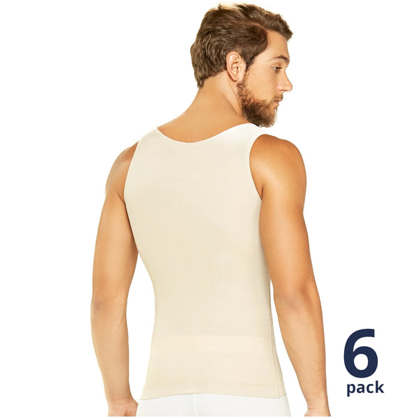 Diane & Geordi 3301 | Men's Upper Body Shaper Tank Top | Fajas Colombianas para Hombres 6 Pack | Nylon