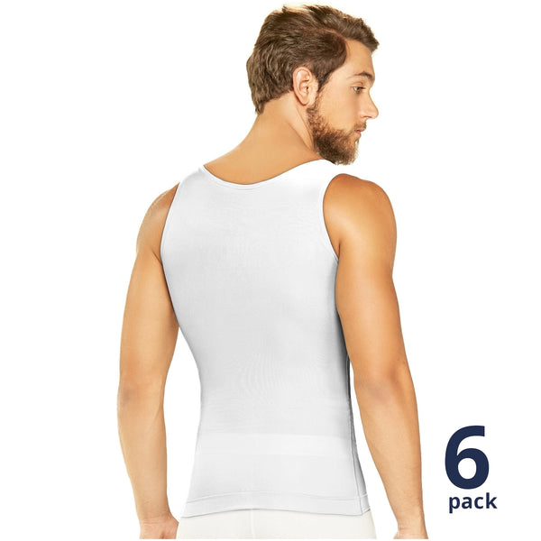 Diane & Geordi 3301 | Men's Upper Body Shaper Tank Top | Fajas Colombianas para Hombres 6 Pack | Nylon