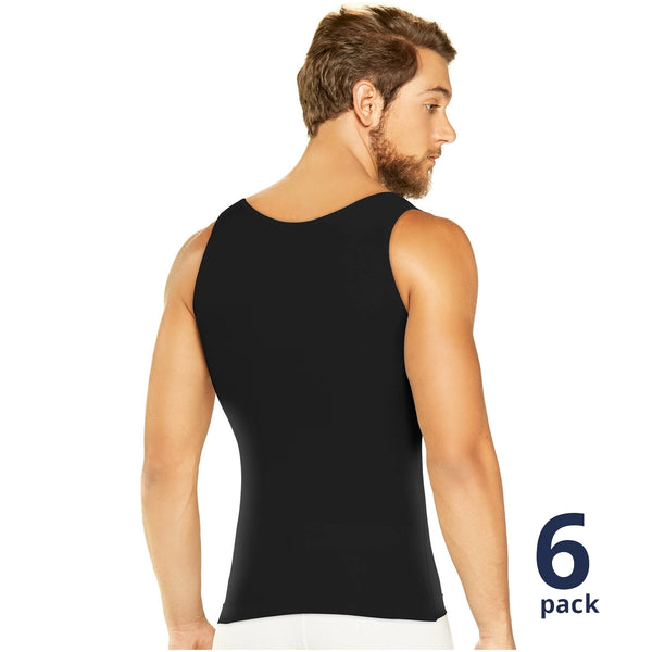 Diane & Geordi 3301 | Men's Upper Body Shaper Tank Top | Fajas Colombianas para Hombres 6 Pack | Nylon