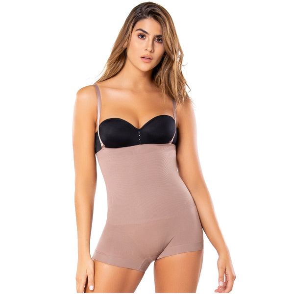 Diane & Geordi DJ06L4 | Open Bust Shorts Shapewear Bodysuit for Women | Daily Use Tummy Control Body Shaper / Powernet