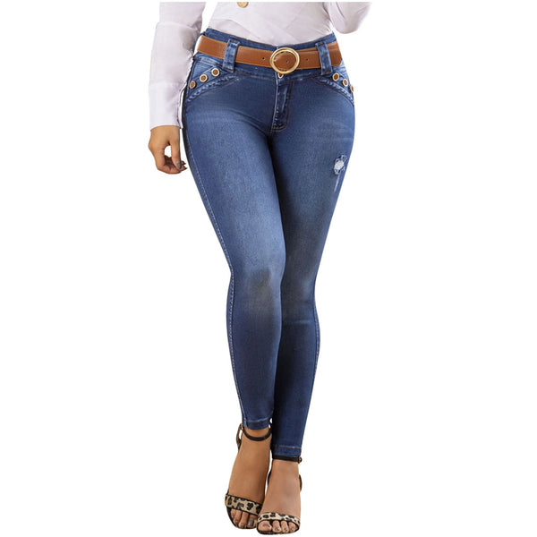 DRAXY 1445 Colombian Butt Lifting Skinny Jeans for Women