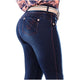 DRAXY 1476 | High-Waisted Jeans Colombianos for Women | Butt-Lifter Denim with Belt