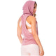 FLEXMEE 930023 Women's Pink Sleeveless Hooded Tank Top | Light Microfiber