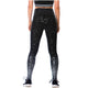 FLEXMEE 946166 | High-Waisted Shimmer Print Black Gym Leggings