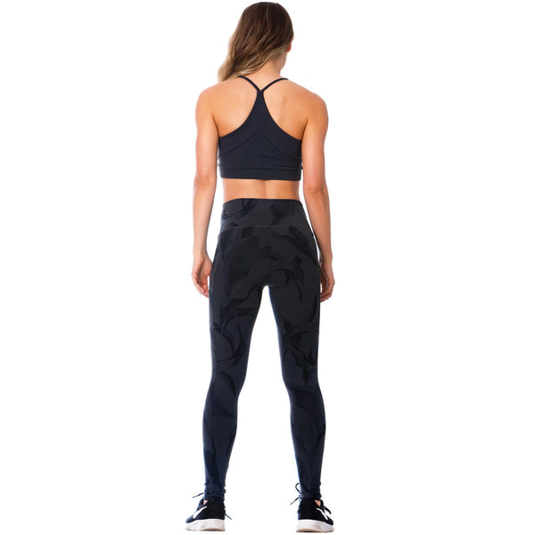 FLEXMEE 946171 High-Waisted Tummy Control Gray Leggings for Women