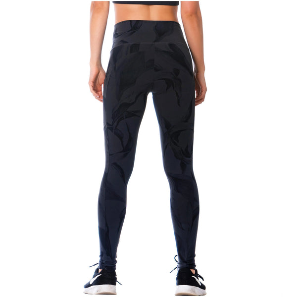 FLEXMEE 946171 High-Waisted Tummy Control Gray Leggings for Women