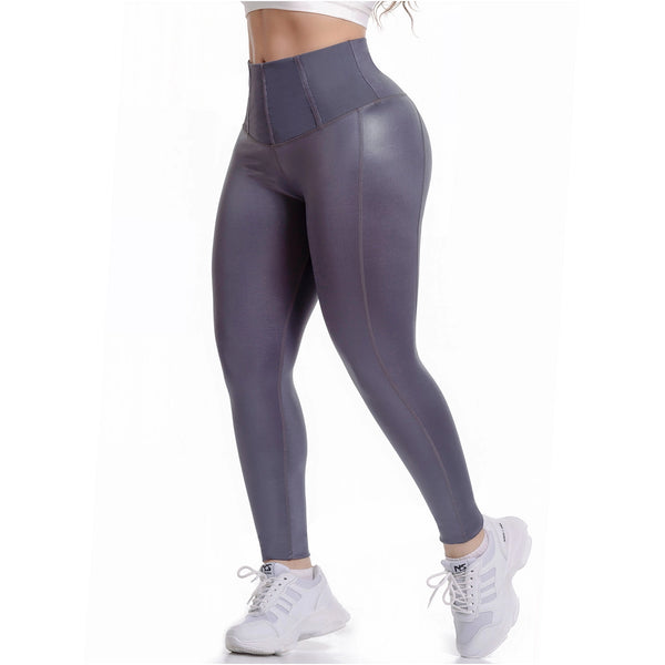 FLEXMEE 946705 | High Waisted Leggings With Tummy Control Activewear Sports Womens | Shape Line