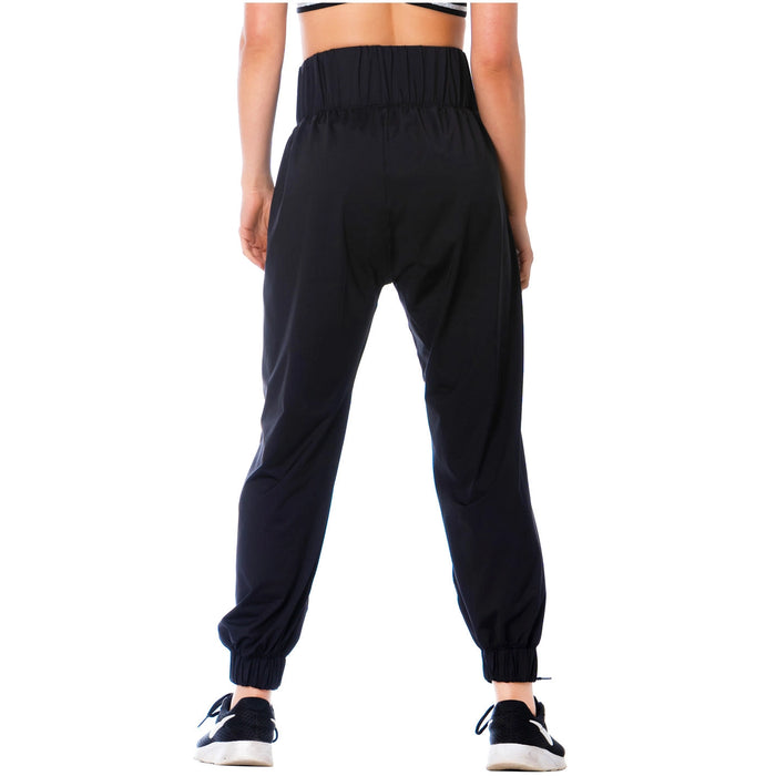 FLEXMEE 952054 | High-Waisted Black Joggers for Women