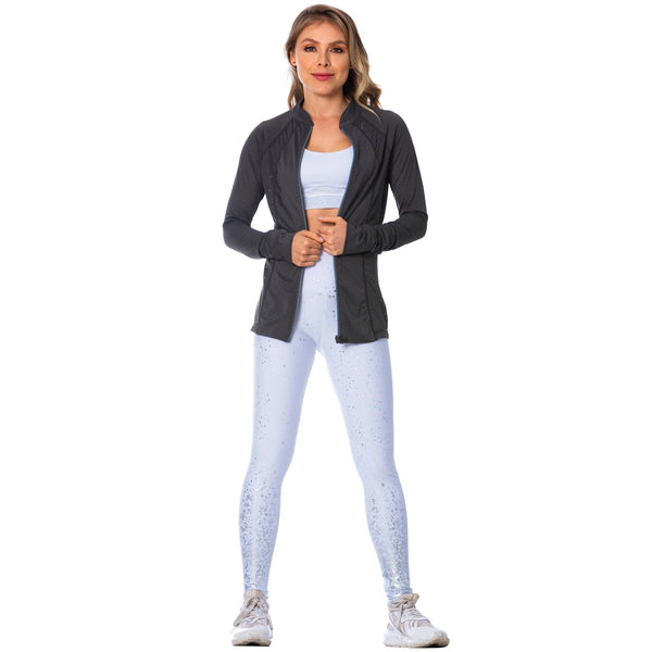 FLEXMEE 980010 See-Through Gray Sports Jacket for Women