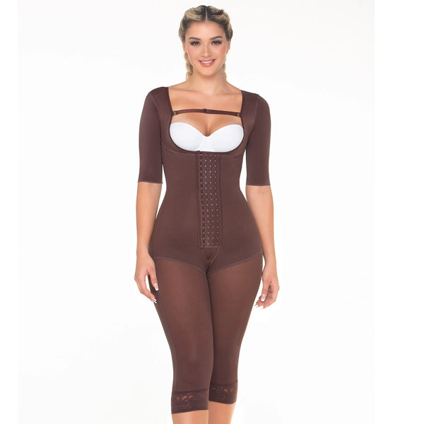 MARIAE FPC7350 Stage 2 Faja Colombiana Post Surgery Postpartum Shapewear for C-section with Sleeves Knee Length | FQ114 | 9142