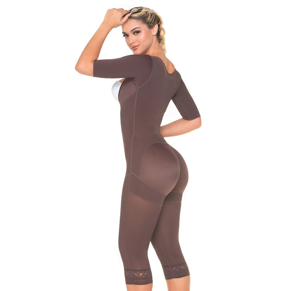 MARIAE FPC7350 Stage 2 Faja Colombiana Post Surgery Postpartum Shapewear for C-section with Sleeves Knee Length | FQ114 | 9142