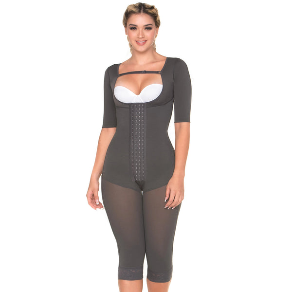 MARIAE FPC7350 Stage 2 Faja Colombiana Post Surgery Postpartum Shapewear for C-section with Sleeves Knee Length | FQ114 | 9142