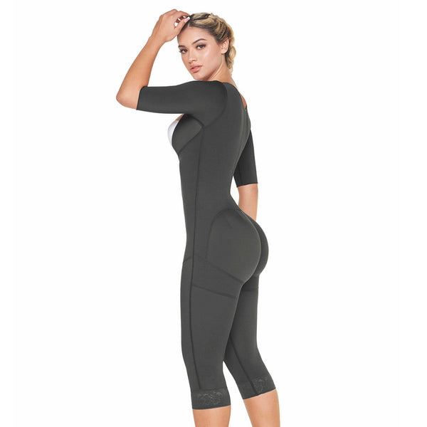 MARIAE FPC7350 Stage 2 Faja Colombiana Post Surgery Postpartum Shapewear for C-section with Sleeves Knee Length | FQ114 | 9142