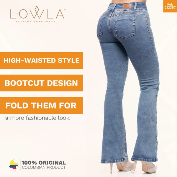 LOWLA 212357 Bum Lift Flare Colombian Jeans with Removable Pads