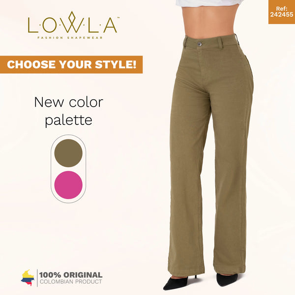 High Waisted White Straight Leg jeans for Women Lowla 242455