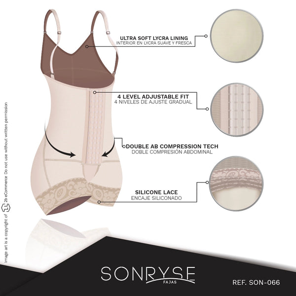 Fajas SONRYSE 066 |  Colombian Postpartum Bodysuit Shapewear | Butt Lifting Effect & Tummy Control - Pal Negocio