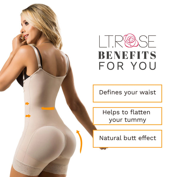 LT.Rose 21111 | Open Bust Butt Lifting Colombian Shapewear for Women | Everyday Use & Postpartum