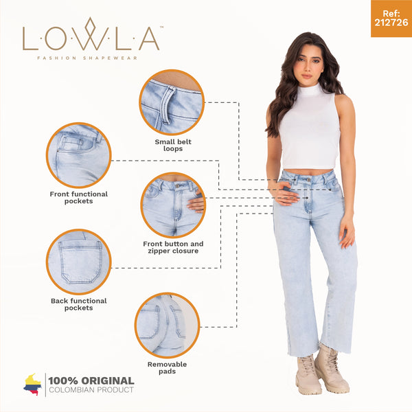 LOWLA 212726 Wide Leg Bootcut  Colombian Jeans with Removable Pads