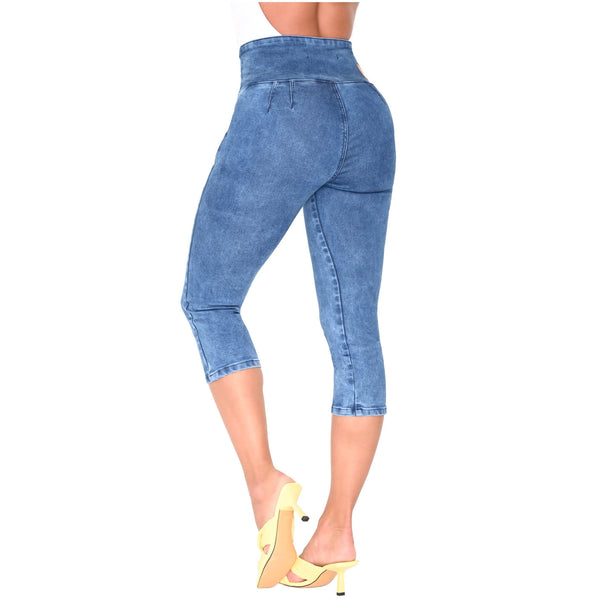 LOWLA 239257 | Colombian Butt Lifter Capri Skinny Jeans with Inner Girdle