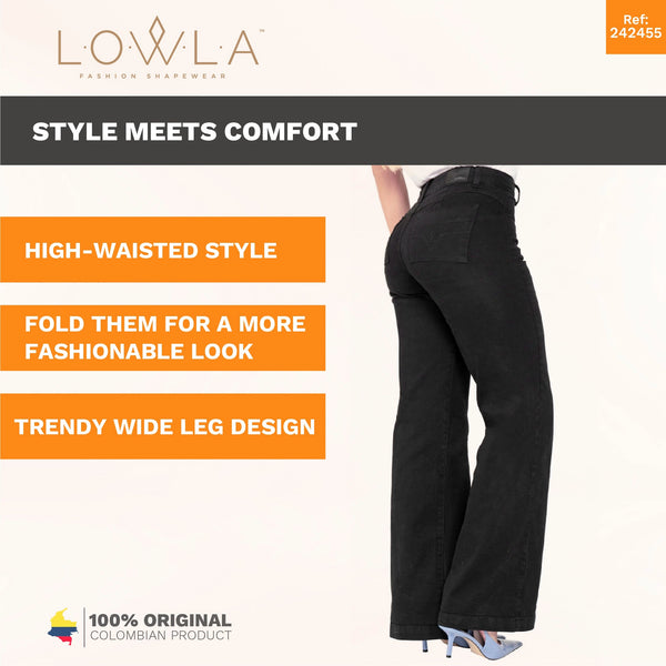 Lowla 242363 | High Waisted White jeans for Women Straight Leg