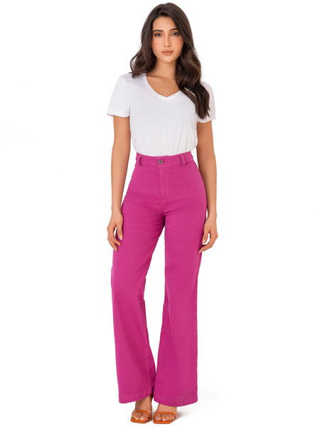 High Waisted White Straight Leg jeans for Women Lowla 242455