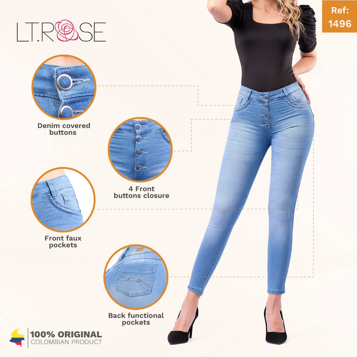 LT. Rose 1496 | Colombian Butt Lifting Skinny Jeans for Women