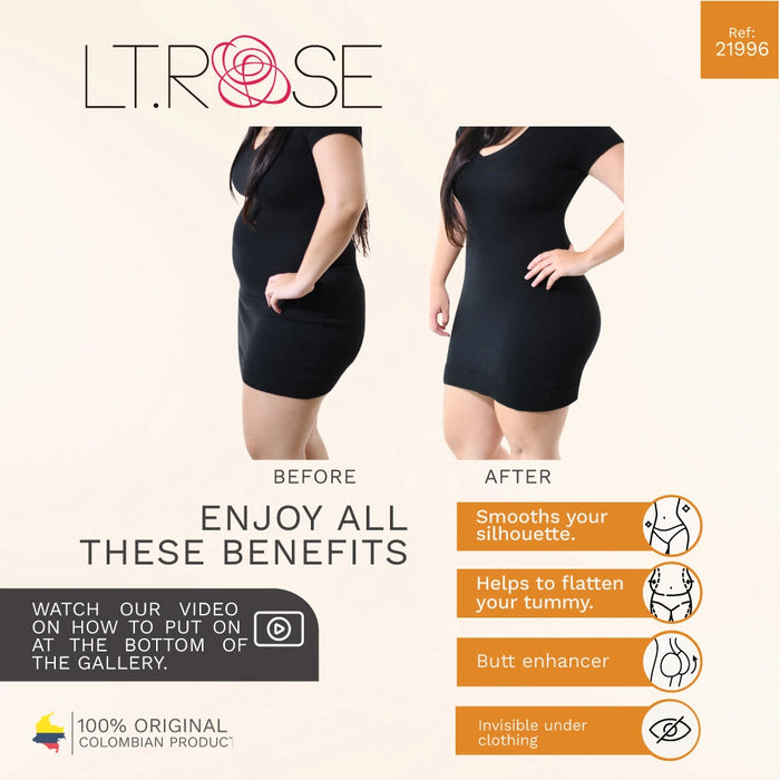 LT.Rose 21996 | High Waist Butt Lifting Shaping Shorts Mid Thigh Shapewar Fupa Control for Women | Daily Use