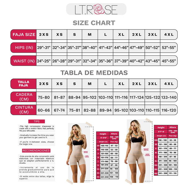 LT.Rose 21121 Colombian Butt Lifting Mid Thigh Shapewear Bodysuit - Pal Negocio