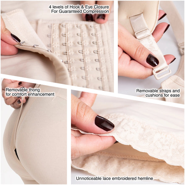 Fajas MariaE 9152 | Postoperative Women's Shapewear with Shoulder Pads | Daily and Postsurgical Use - Pal Negocio