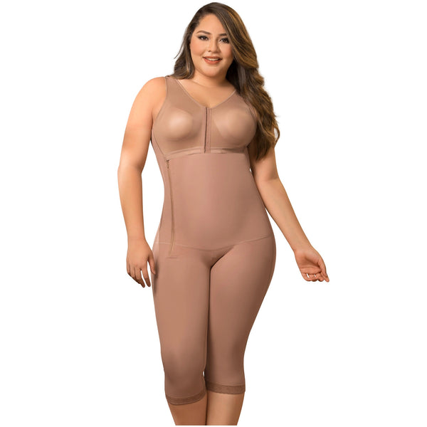 Fajas MariaE 9282 | Postoperative Shapewear with Bra | Side Zipper Knee Length - Pal Negocio