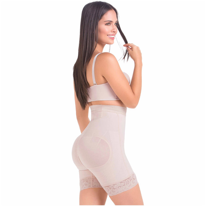 Fajas MariaE 9549 | Fajas Colombianas Bodysuit Tummy Control Shaper | Everyday Use Girdle | Powernet