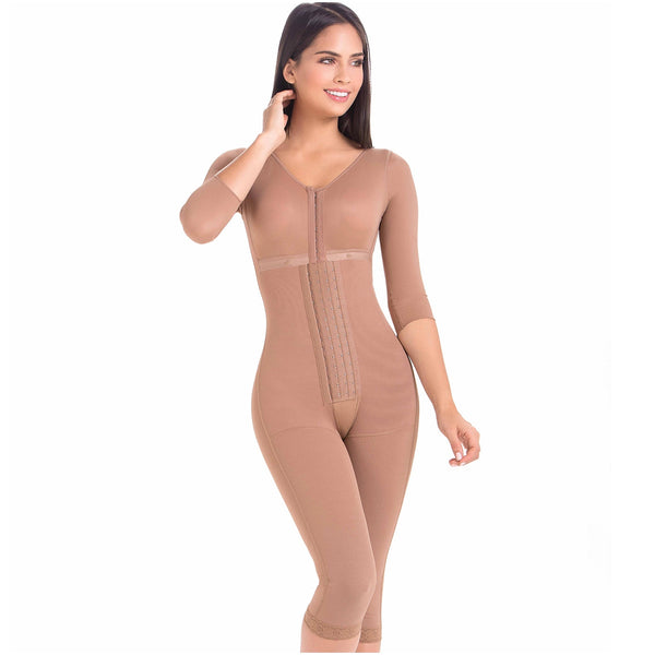 Fajas MariaE 9562 | Post Surgery Full Body Shapewear with Sleeves | Powernet