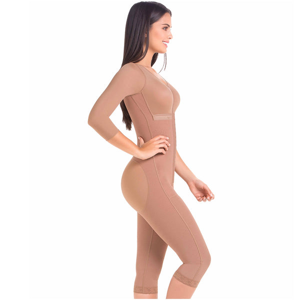 Fajas MariaE 9562 | Post Surgery Full Body Shapewear with Sleeves | Powernet