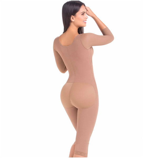 Fajas MariaE 9562 | Post Surgery Full Body Shapewear with Sleeves | Powernet