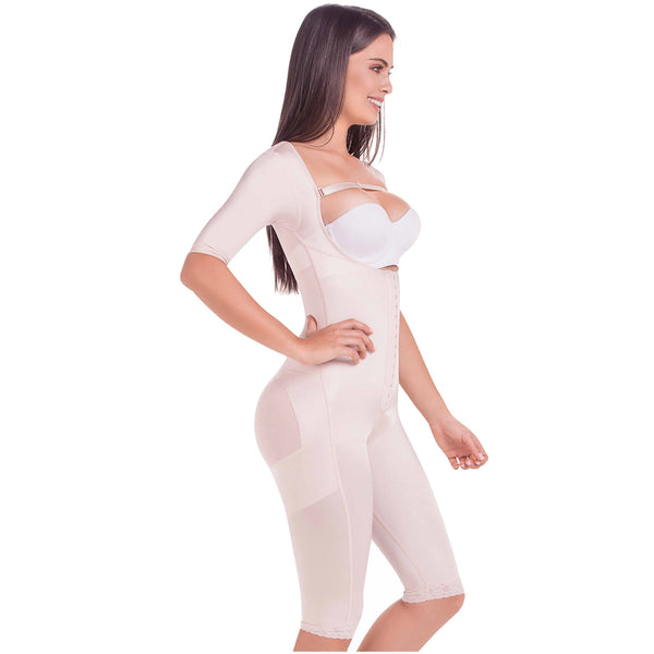 Fajas MariaE FQ104 | Post Surgery Shapewear | Full Body Shaper with Sleeves