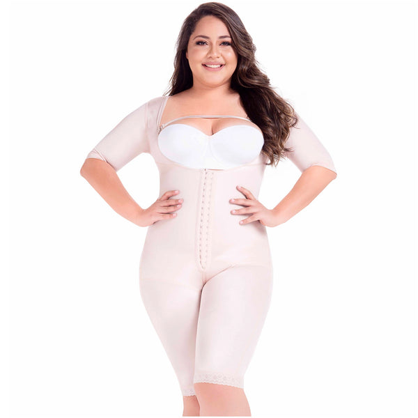 Fajas MariaE FQ104 | Post Surgery Shapewear | Full Body Shaper with Sleeves