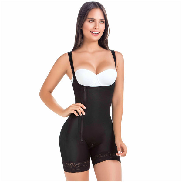 Fajas MariaE FU111 | Fajas Colombianas Postpartum & Post Surgery Stage 1 Open Bust Shapewear Bodysuit | Triconet