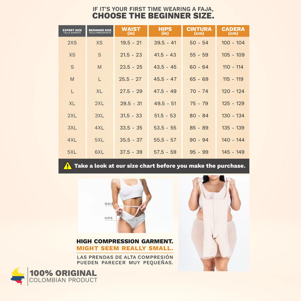 Fajas MariaE 9152 | Postoperative Women's Shapewear with Shoulder Pads | Daily and Postsurgical Use | Powernet