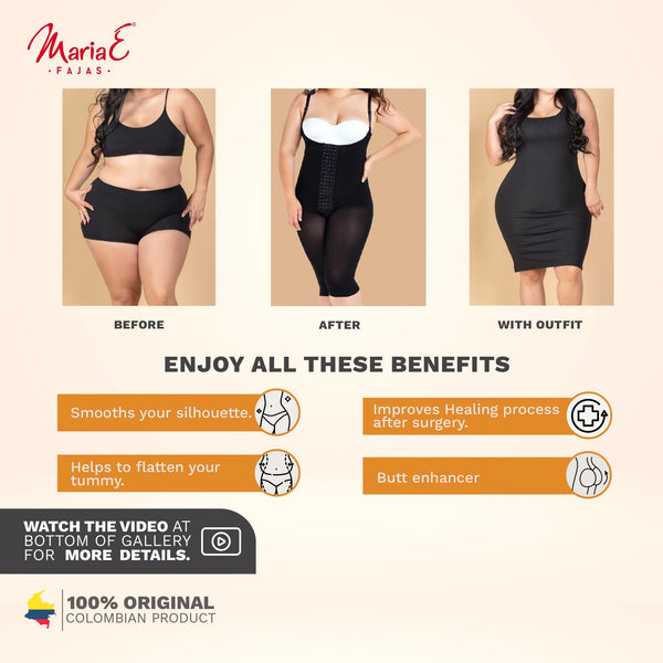 Fajas MariaE 9152 | Postoperative Women's Shapewear with Shoulder Pads | Daily and Postsurgical Use | Powernet