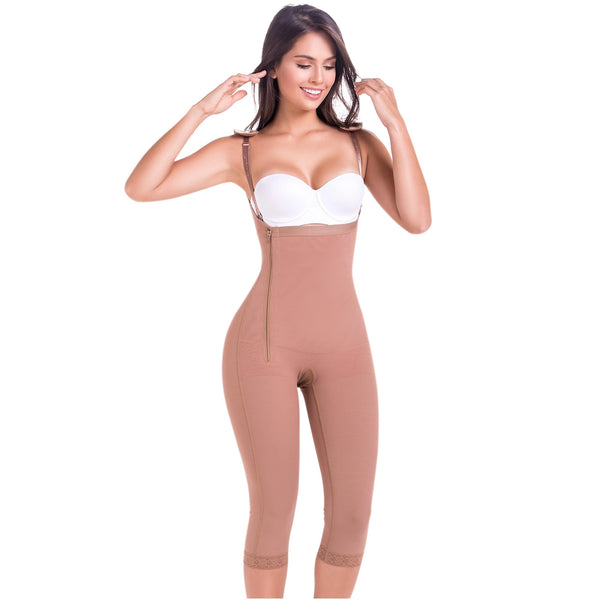 Fajas MariaE 9442 | Capri Full Body Shaper for Women | Butt Lifter & Tummy Control Post Surgery Girdle