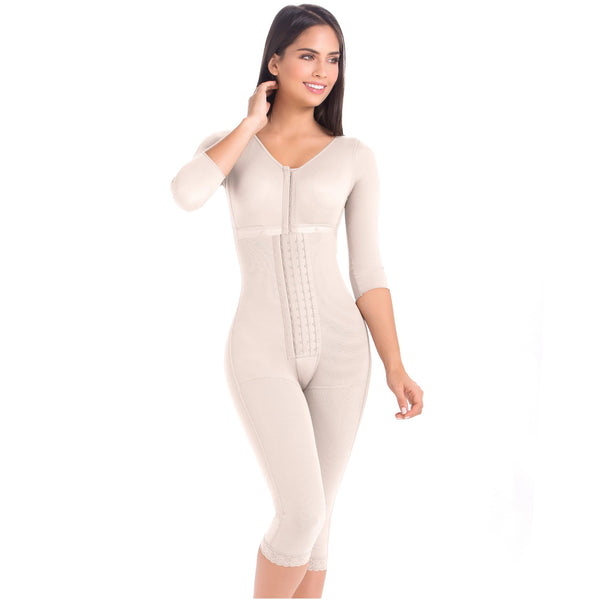 Fajas MariaE 9562 | Post Surgery Full Body Shapewear with Sleeves | Powernet